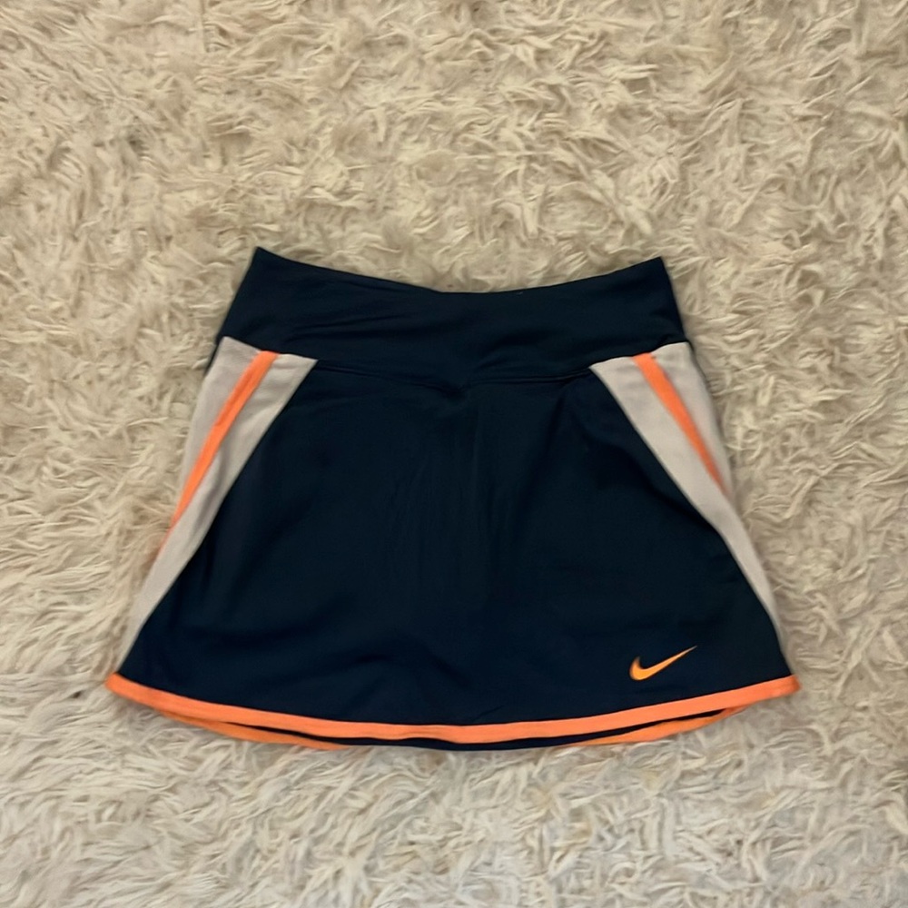 Nike XS Blue and Orange Athletic Mini Skirt